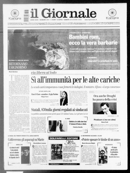 Il giornale : quotidiano del mattino